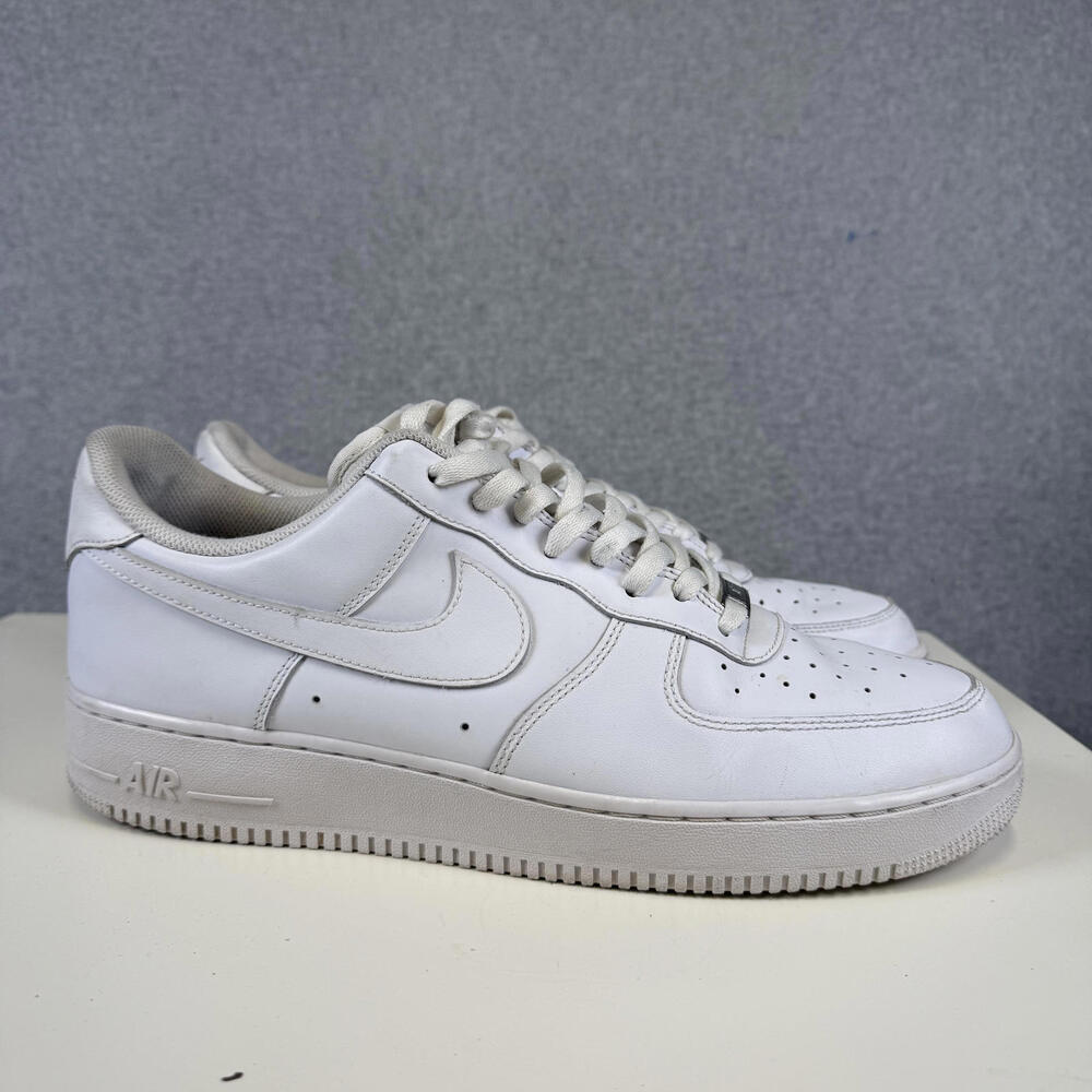 Nike Air Force 1 '07 Low Sneakers Men 14 Triple White Athletic Shoes CW2288-111
